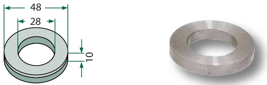 Saiba de distantare - 28 x 55 x 10 mm