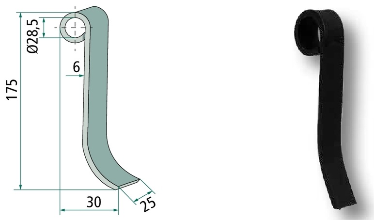 Cutit batator 175 mm