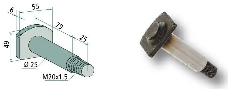 Șurub M20x1,5 - 10.9 104 mm
