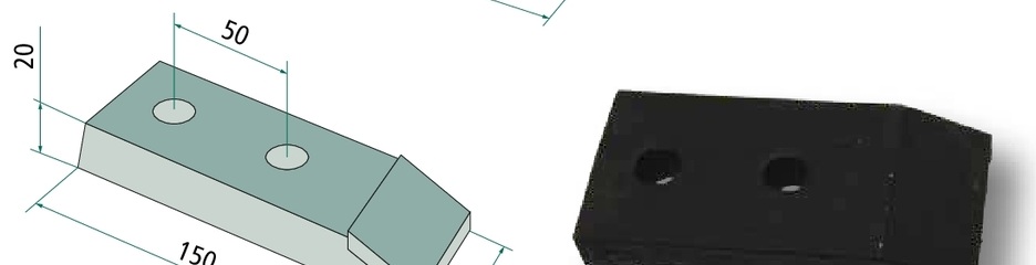 Varf de brazdar - 150 x 70 x 20 mm