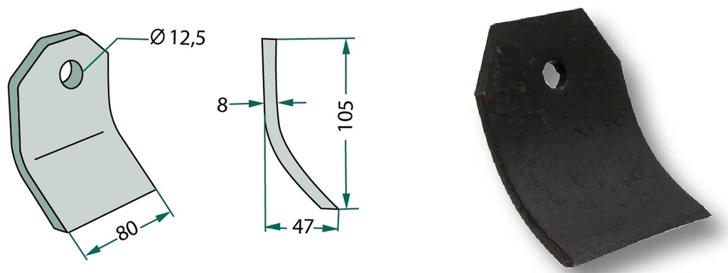 Cutit tocator 105 mm