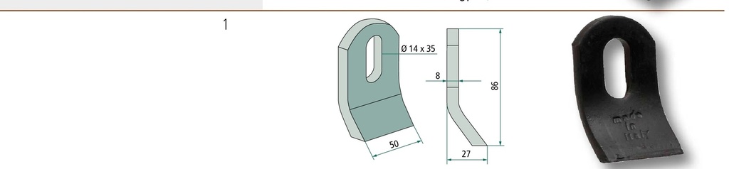 Cutit batator 86 mm