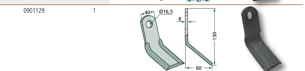 Cuțit Y 130 mm