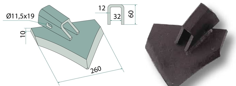 Cutit curbat - dreapta