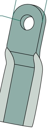 Șurub pentru cuțit - cu piuliță crenelată, M16 x 1,5 mm