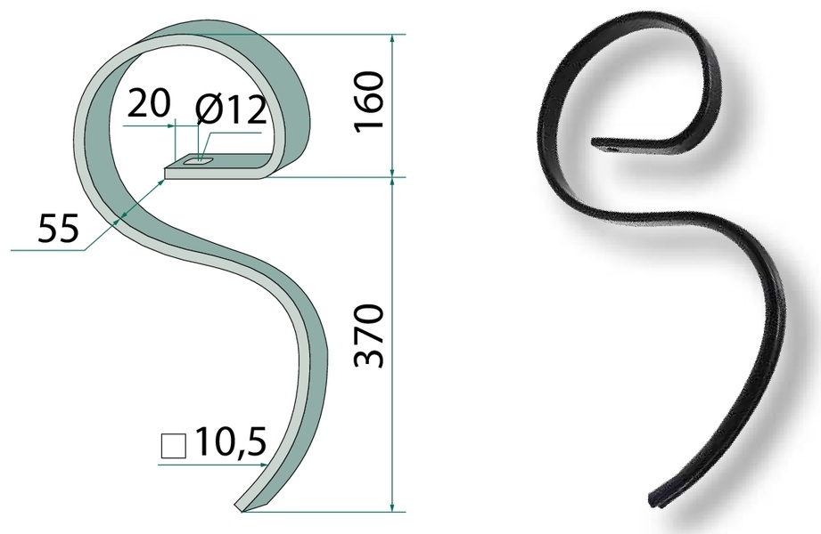 Dinte cultivator 32 x 10 mm