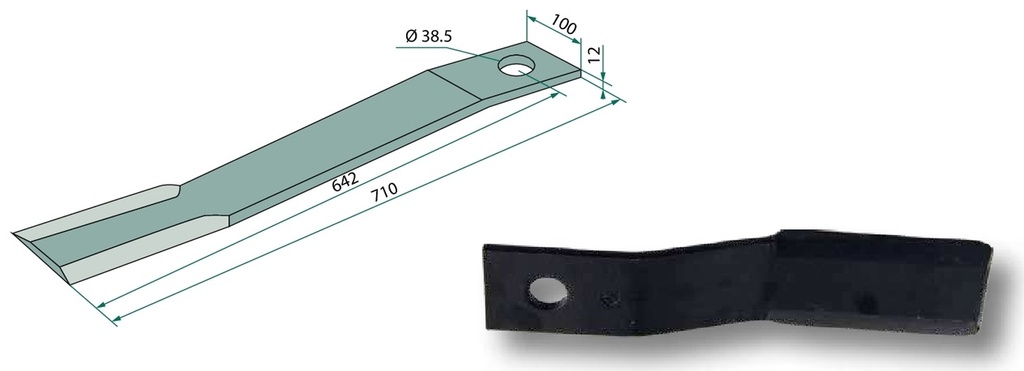 Cutit tocatoare 710 mm
