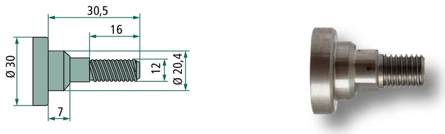 Șurub cu cap plat M12x1,75 - 10.9 - M12 x 1,75 x 30,5 mm
