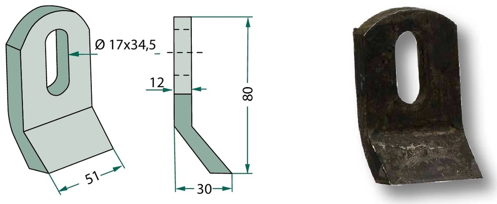 Cutit tocator 83 mm