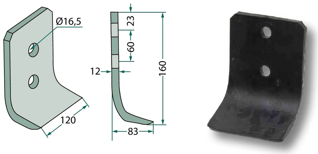 Cuțit freze excavare 160 mm