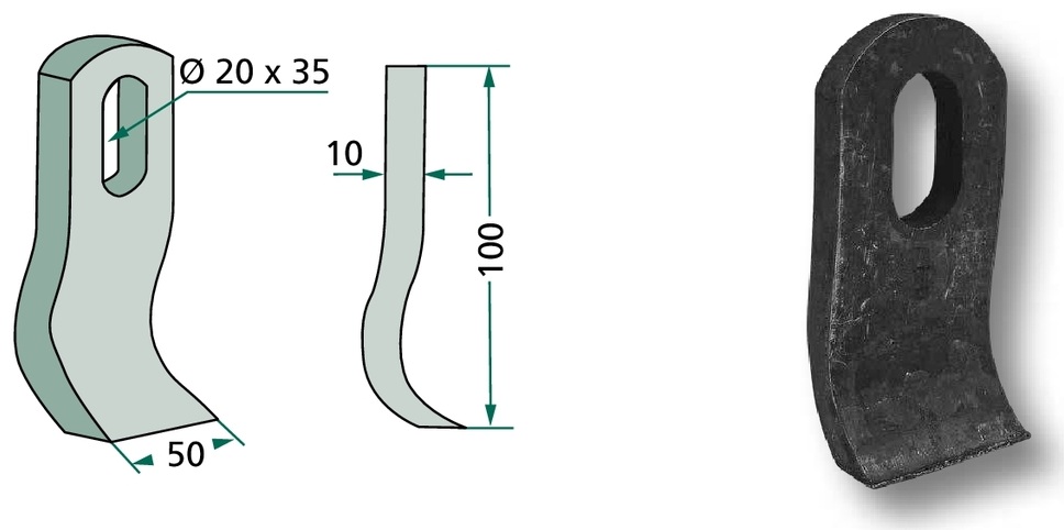 Cutit tocator 100 mm