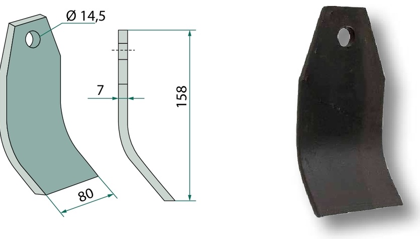 Cutit batator 158 mm