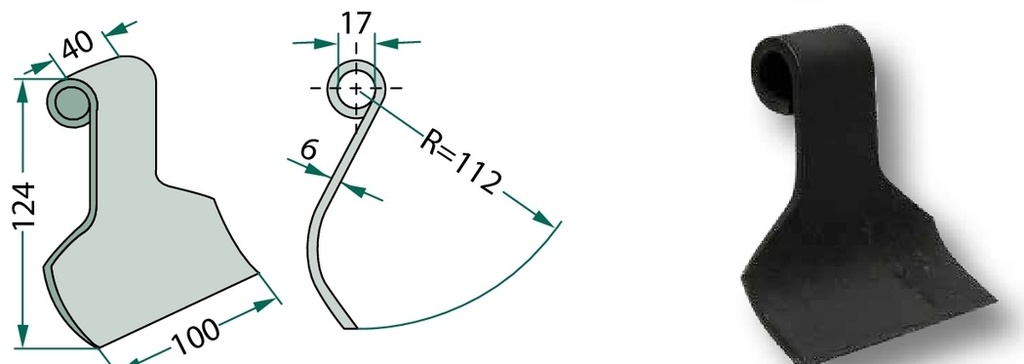 Cutit tocator 124 mm
