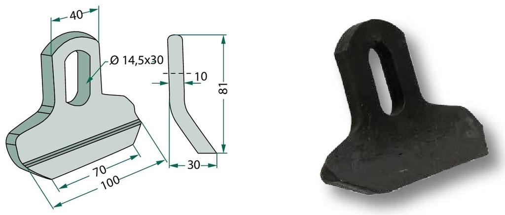 Cutit tocator 81 mm
