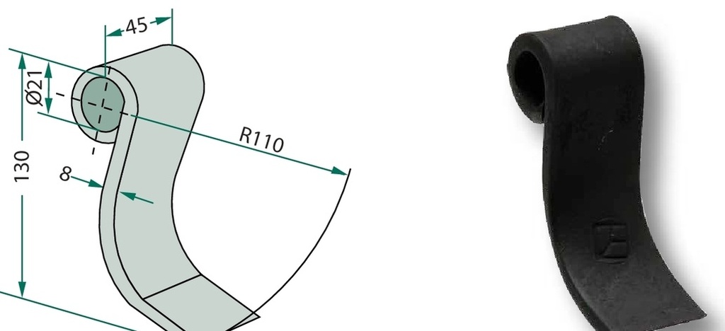 Cutit tocator 130 mm