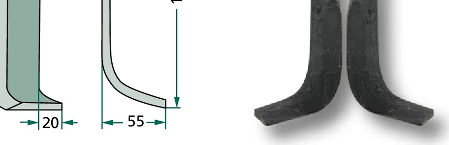 Cutit curbat - stanga