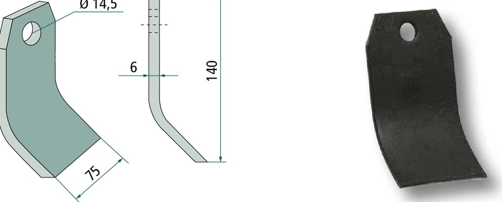 Cutit batator 140 mm