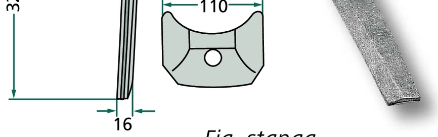 Dinte grapa rotativa - stanga