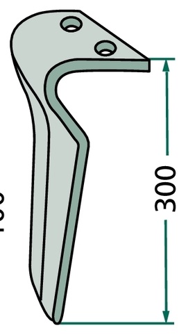 Dinte pentru grapa rotativa - dreapta