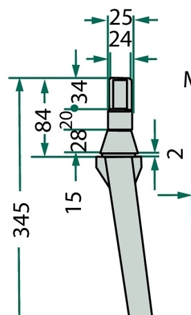 Dinte pentru grapa rotativa 345 mm