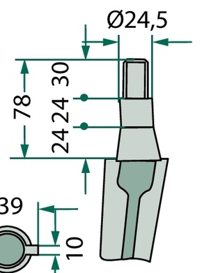 Dinte pentru grapa rotativa 345 mm