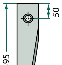 Dinte pentru grapa rotativa 395 mm