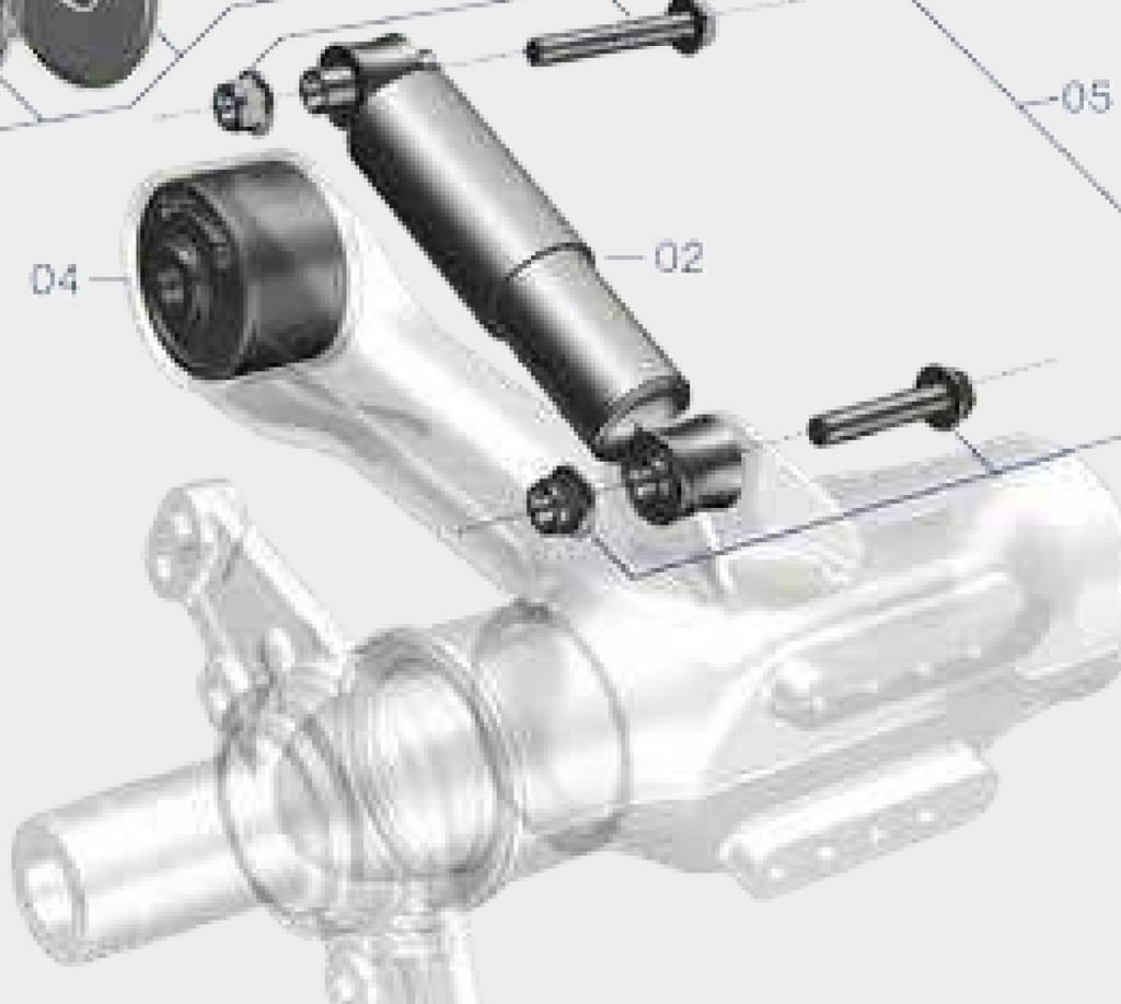 Jost Amortizor lung, lungime 294 mm
