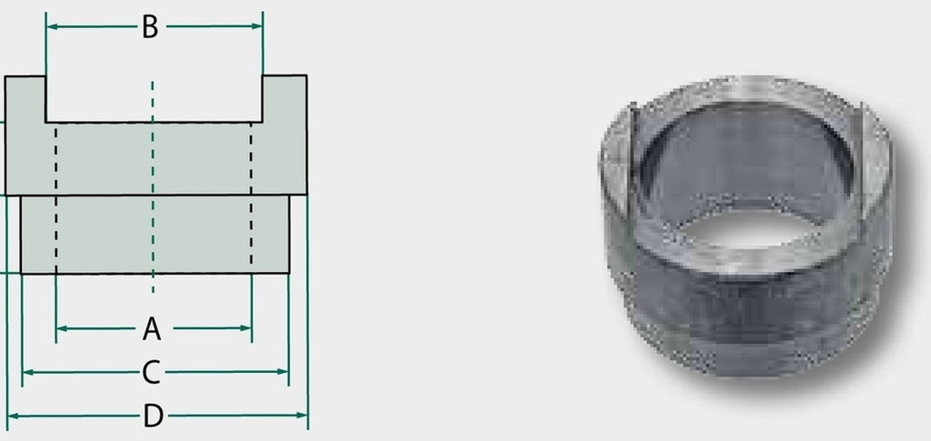 Suport arc, fixare joasa - jos cu bucse Ø 40/40 mm