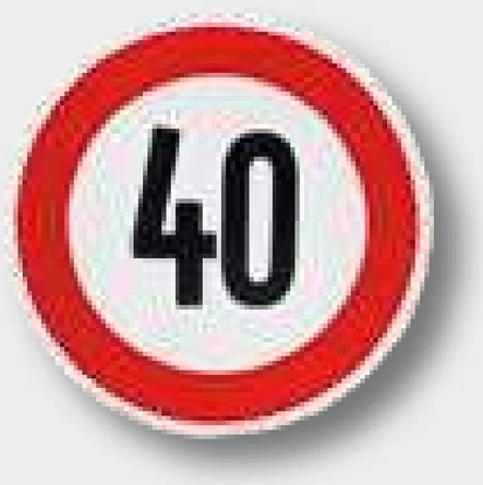 Autocolant limitare viteză - 15 km/h