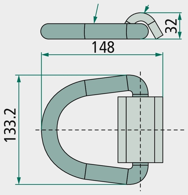 Chinga prindere completa 110 x 52 x M12 mm