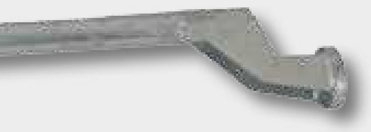 Tub suport, drept, vz, L:650mm, D:42mm - L:650mm, Ø:42mm
