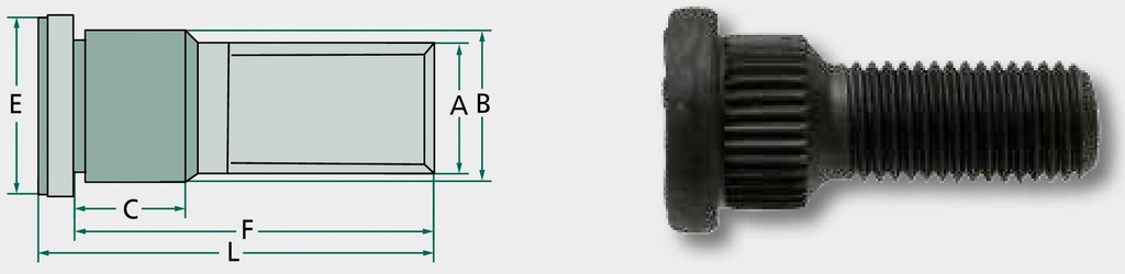 A.D.R Șurub pentru roată M18 x 1,5 x 49 19,5 mm