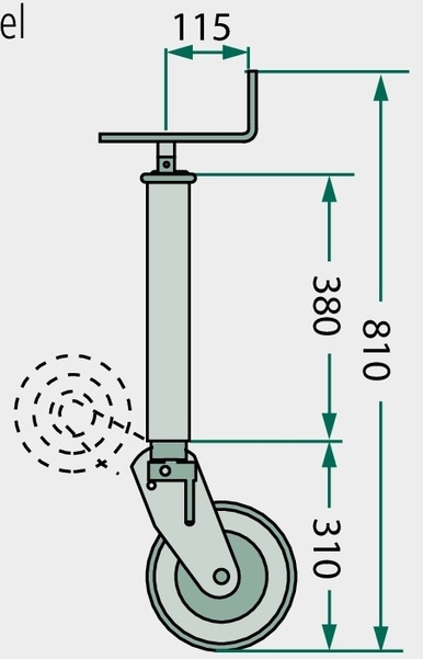 SIMOL Roată de sprijin M 190 Ø 60 mm