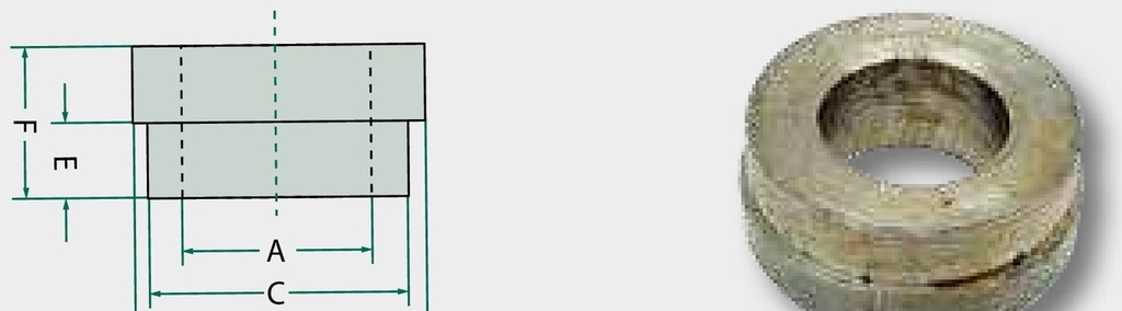 Bucsa suport arc - fara canelura pentru E 5