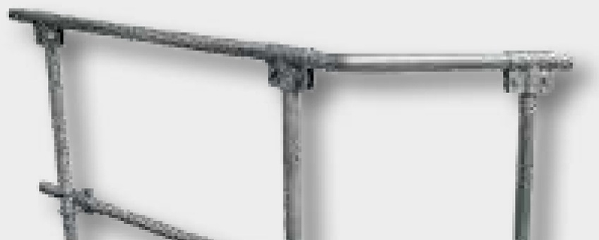 Platforma kit de montare Platforma de lucru, dreptunghiulară, 1000 x 400 mm, Inaltime balustrada 1100 mm, Intrare: opțio