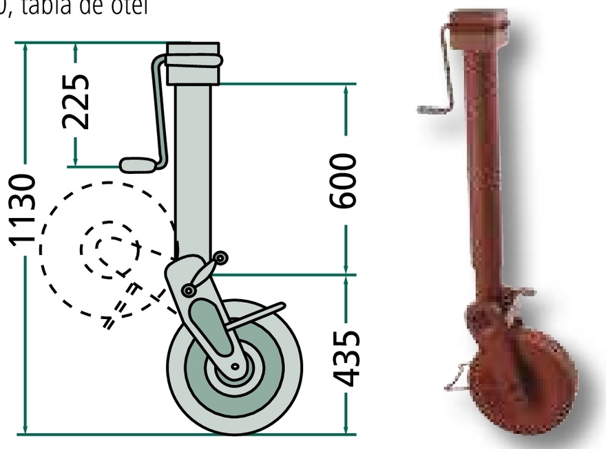 SIMOL Roată de sprijin Ø 90 mm