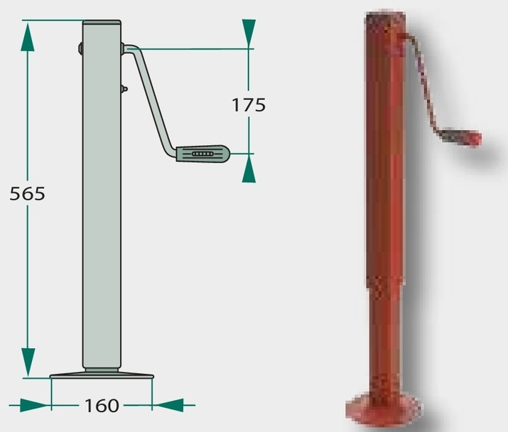 SIMOL Picior de sprijin DT 490 565 mm