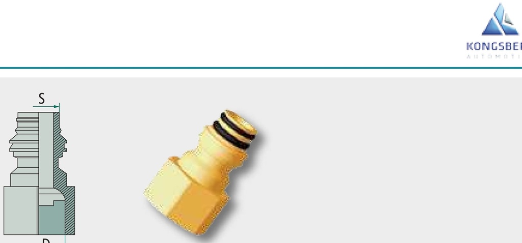 Kongsberg Adaptor ABC Regular M14X1,5 regulat