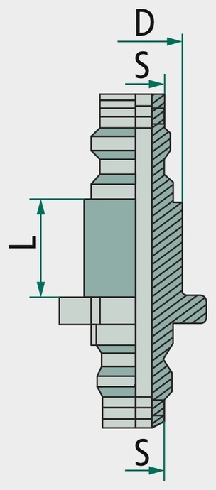 Kongsberg Suporturi pentru furtun - Racord de verificare cu priza 12 x 1,5 mm insurubare tub pe Ø 11 x 3,5 mm furtun de 