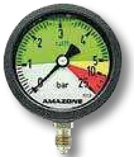 Amazone Manometru 0-25 bar, Ø = 63, ingrasamant lichid, racord 1/4" mm
