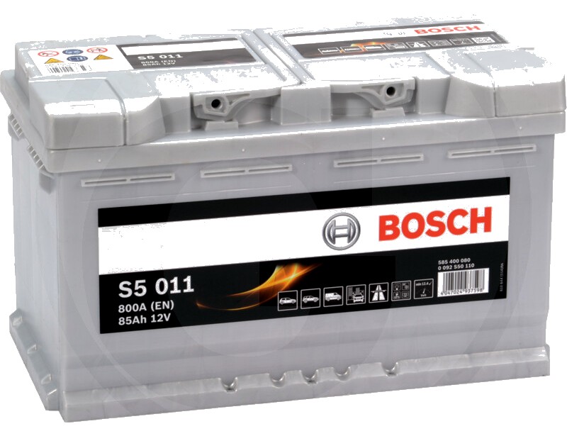 BOSCH Baterie S5 011 12 V / 85 Ah - Tehnologie SLI; calciu / aliaj de calciu
