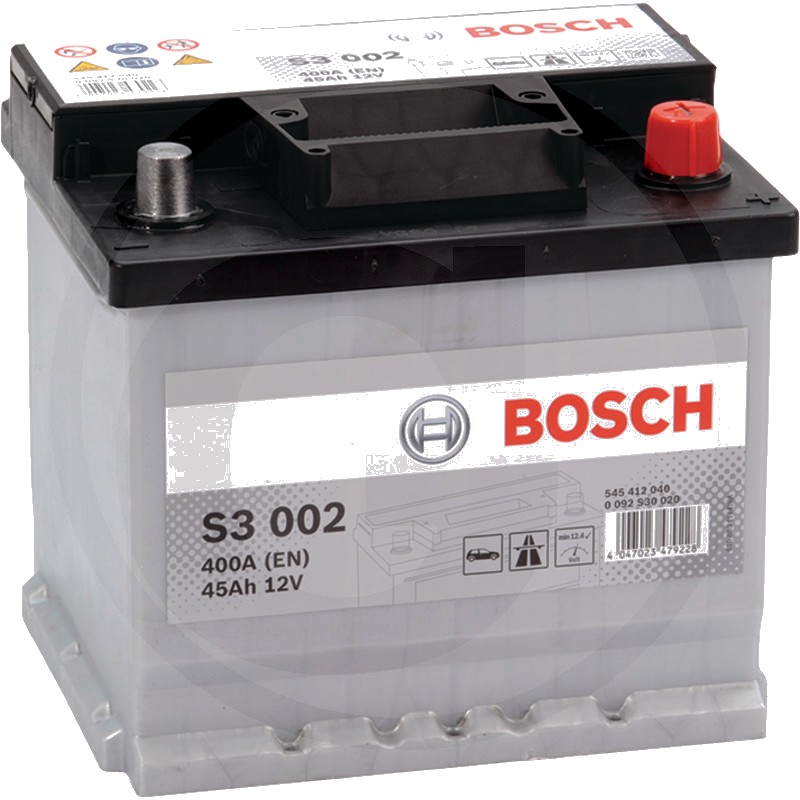 BOSCH Baterie S3 002 12 V / 45 Ah - Tehnologie SLI; calciu / aliaj de calciu