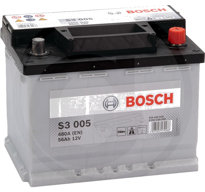 BOSCH Baterie S3 005 12 V / 56 Ah - Tehnologie SLI; calciu / aliaj de calciu
