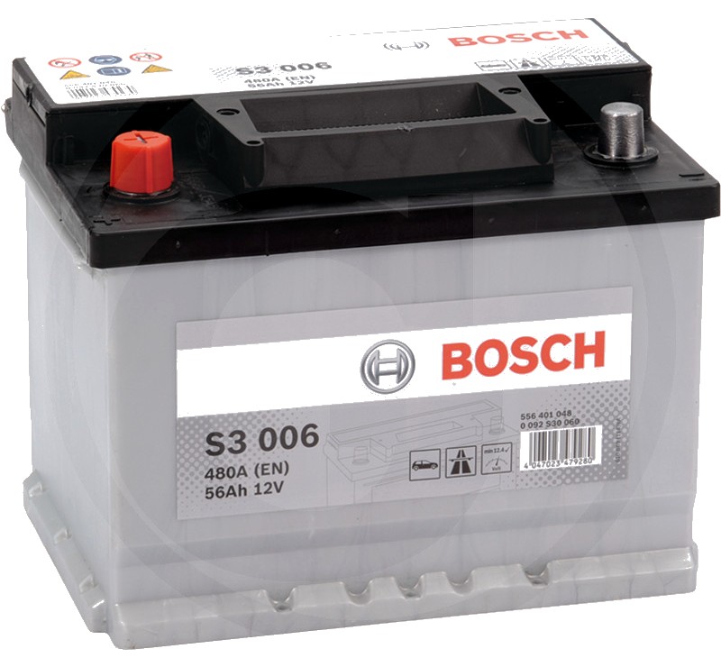 BOSCH Baterie S3 006 12 V / 56 Ah - Tehnologie SLI; calciu / aliaj de calciu