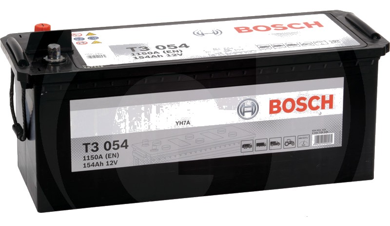 BOSCH Baterie T3 054 12 V / 154 Ah - Tehnologie hibridă SLI; calciu / calciu; reumplere cu apă