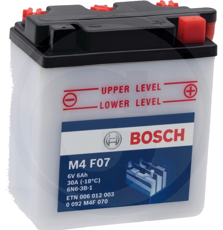 BOSCH Baterie M4 F07 6 V / 6 Ah - Tehnologie SLI; calciu / aliaj de calciu