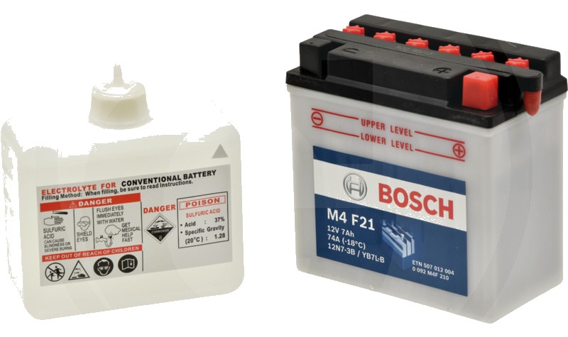 BOSCH Baterie M4 F21 12 V / 7 Ah - Tehnologie SLI; calciu / aliaj de calciu