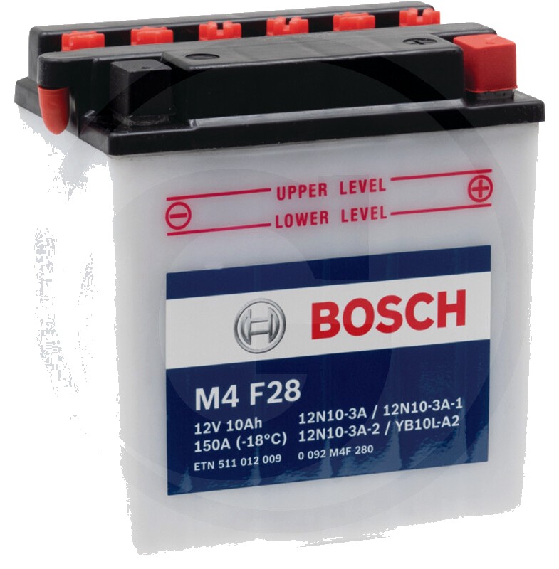 BOSCH Baterie M4 F28 12 V / 10 Ah - Tehnologie SLI; calciu / aliaj de calciu