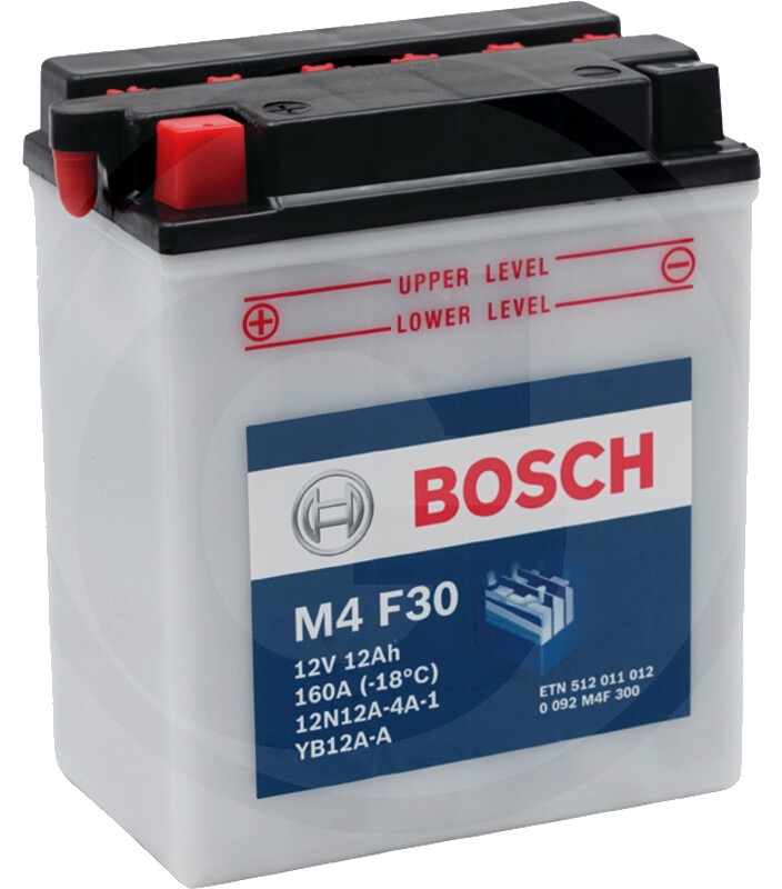BOSCH Baterie M4 F30 12 V / 12 Ah - Tehnologie SLI; calciu / aliaj de calciu