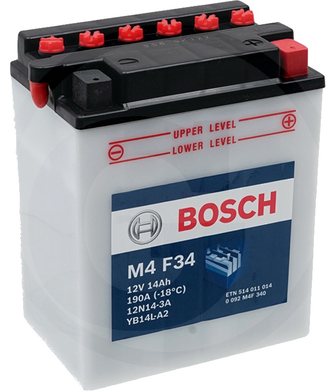 BOSCH Baterie M4 F34 12 V / 14 Ah - Tehnologie SLI; calciu / aliaj de calciu